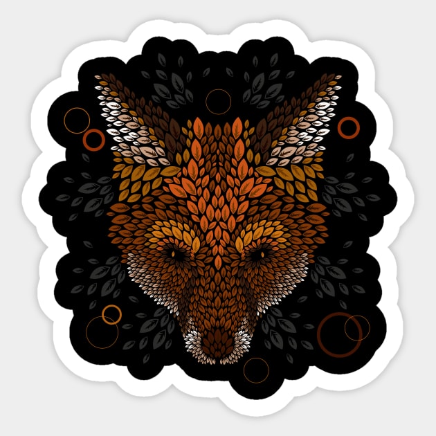 Fox face Sticker by LetterQ